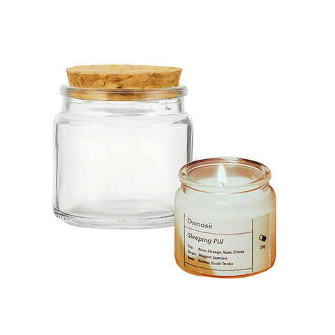 Frasco de cristal con tapa de corcho 100 ml.