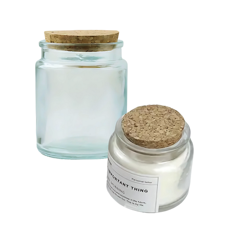 Frasco de cristal con tapa de corcho 200 ml.