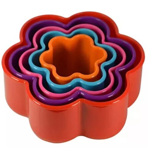 Set Cortadores de Galletas 5 Flores en Caja