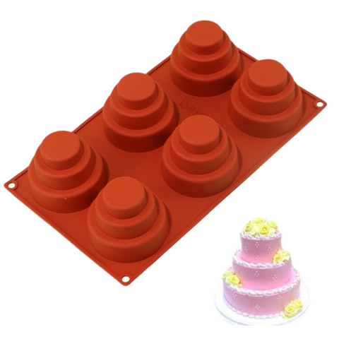 Molde para hacer 6 Muffins con 3 Niveles para Repostería