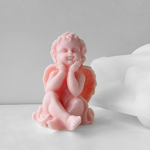 Molde 3D Ángel con Alas 10 cm Molde Cúpido