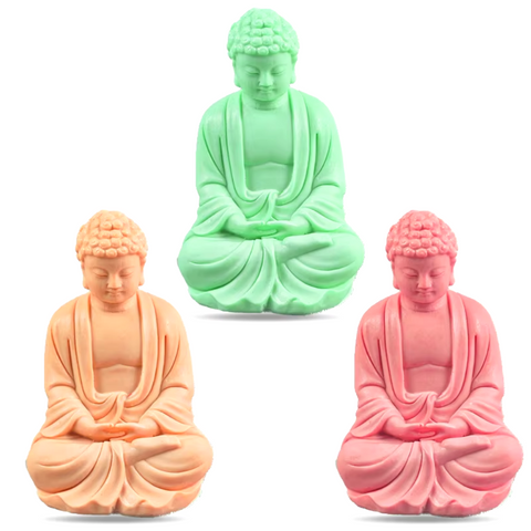 Molde de Buda Zen en 3D para Vela Molde de Silicón Flexible