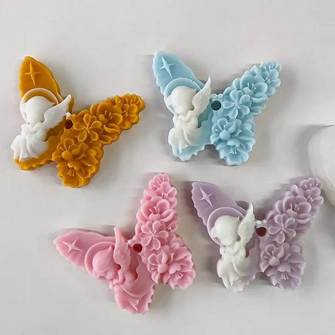Molde de Mariposa Primavera 3D para Vela Molde de Silicón