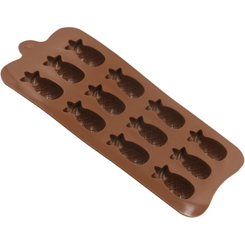 Molde de 12 Piñas para Chocolate Molde de Silicón