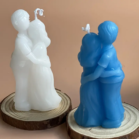 Molde de Silicón Pareja de Pie Abrazada 3D