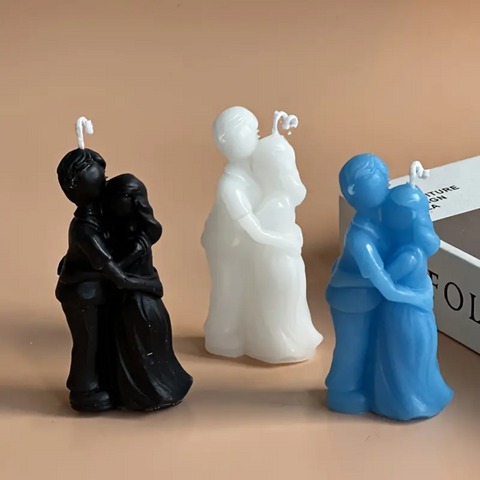 Molde de Silicón Pareja de Pie Abrazada 3D