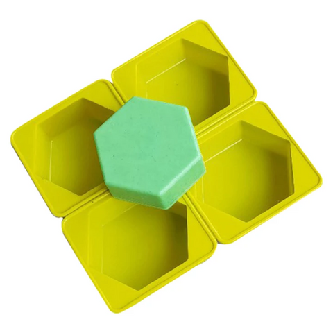 Molde de Silicón 4 Hexágonos Jaboneros