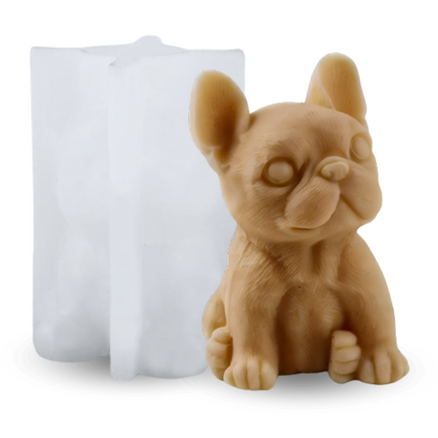 Molde de Silicón Cachorro Bulldog Frances Perro 3D