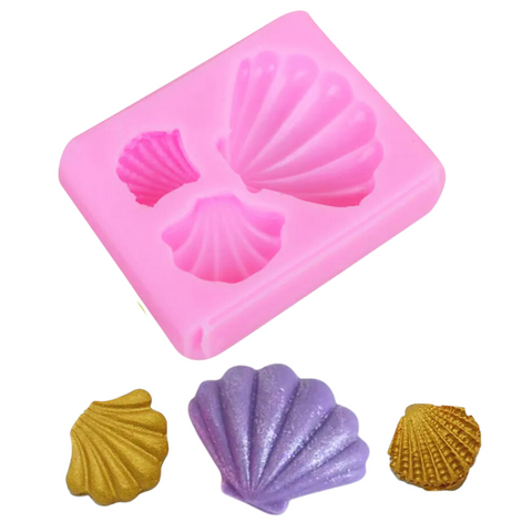 Molde de Silicón Conchitas Marinas Fondant