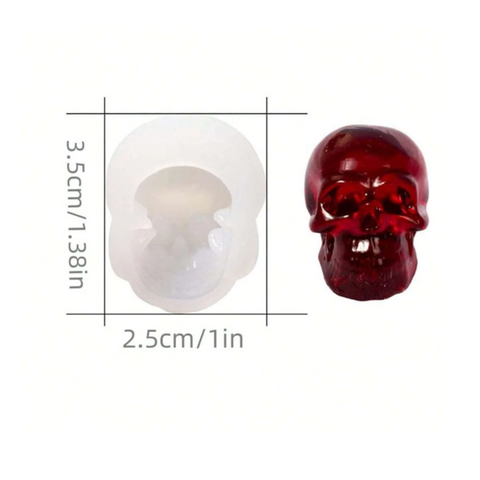 Molde Mini Calavera 3D para Velas