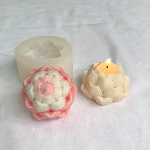 Molde de Silicón Esfera Flor de Loto 3D Chica