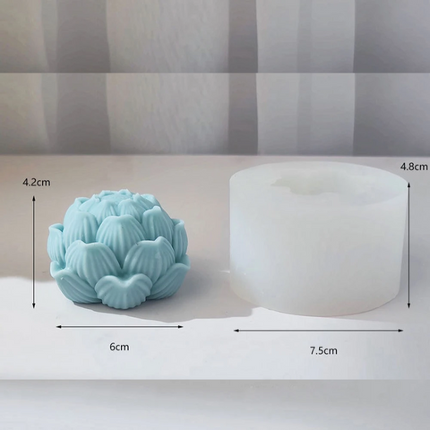 Molde de Silicón Esfera Flor de Loto 3D Chica