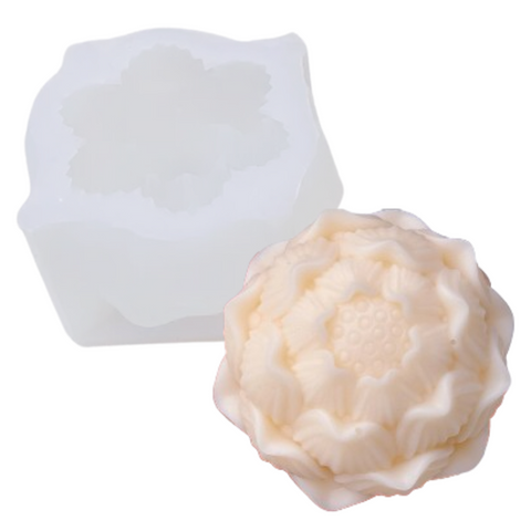 Molde de Silicón Esfera Flor de Loto 3D Grande
