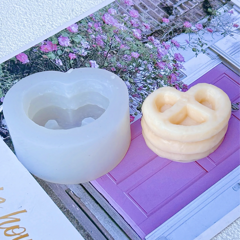 Molde de Galleta Orejita 3D para Fondant, Molde de Silicón para Vela