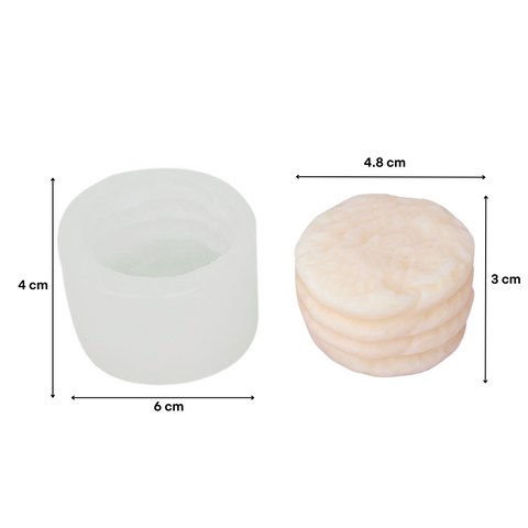 Molde de Galleta Polvorones 3D para Fondant, Vela de Silicón