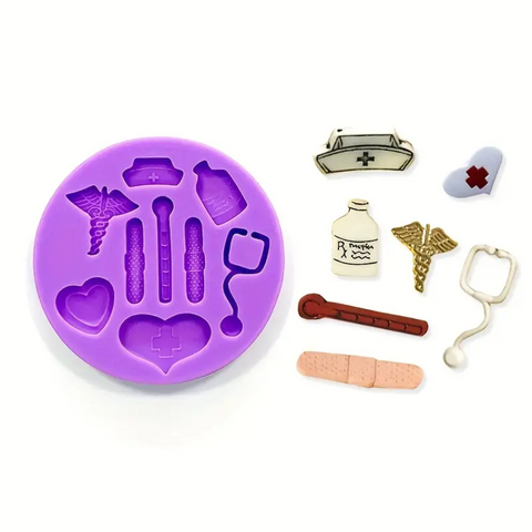 Moldes de Silicón Instrumentos Médicos Fondant