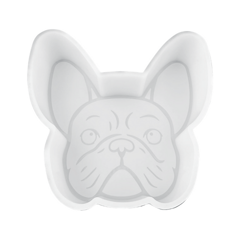 Molde Perrito Bull Dog 2D para Jabón Molde de Silicón