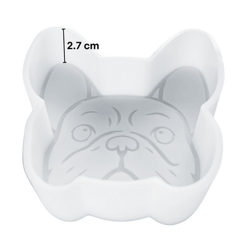Molde Perrito Bull Dog 2D para Jabón Molde de Silicón
