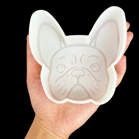 Molde Perrito Bull Dog 2D para Jabón Molde de Silicón