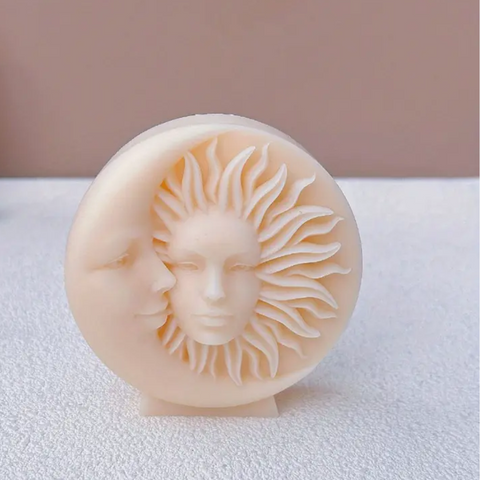 Molde de Silicón Sol y Luna 3D para Artesanías