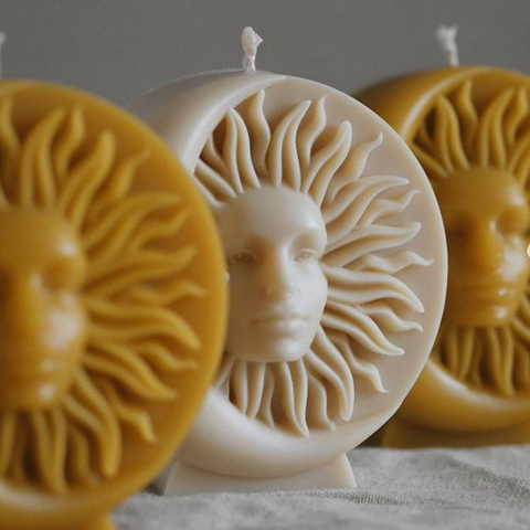 Molde de Silicón Sol y Luna 3D para Artesanías