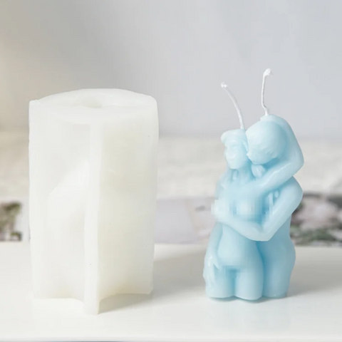 Molde de Silicón Pareja Sexy Abrazo de Amantes 3D