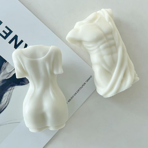 Molde de Silicón Cuerpos Humanos Mujer y Hombre Torsos 3D
