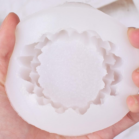 Molde Girasol 3D para Vela Molde de Silicón de 8cm