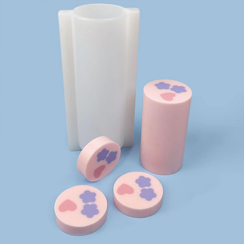 Molde de Silicón de Tubo Cilindro para Jabones