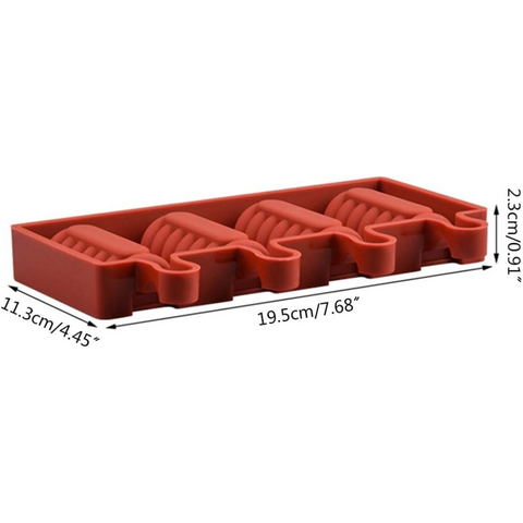 Molde para Paleta Twist 4 Cavidades Molde de Silicón