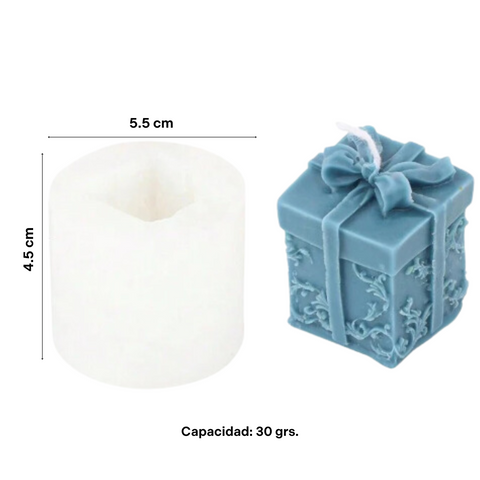 Molde Caja de Regalo con Moño 3D
