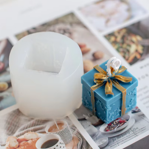 Molde Caja de Regalo con Moño 3D