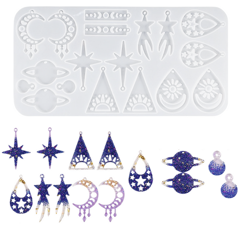 Molde de Silicón para Joyería Astronómica en Resina