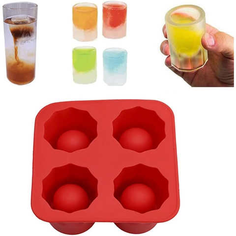Molde para Shots de hielo 4 Cavidades silicona