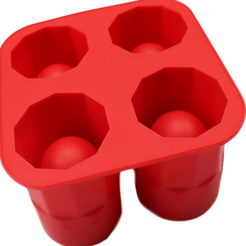 Molde para Shots de hielo 4 Cavidades silicona