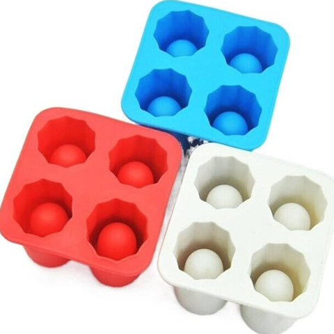 Molde para Shots de hielo 4 Cavidades silicona