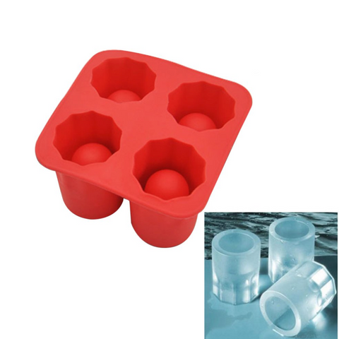 Molde para Shots de hielo 4 Cavidades silicona