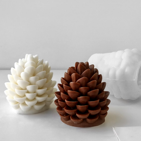 Molde Piña Navideña 3D para Vela