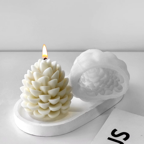 Molde Piña Navideña 3D para Vela