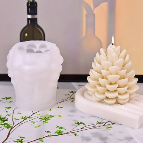 Molde Piña Navideña 3D para Vela