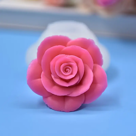 Molde 3D Rosa para Vela Molde de Silicón 8 cm