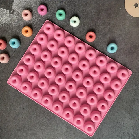 Molde de Mini Donitas de Silicón 48 donitas
