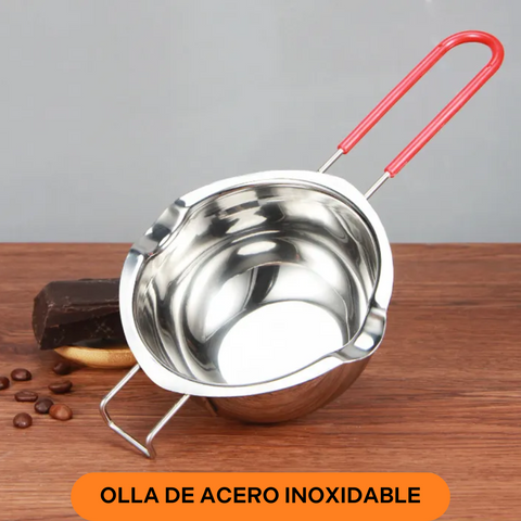 Olla de Doble Acero Inoxidable para Baño María 600 ml