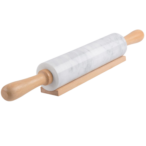 Rodillo Mármol con Base de Madera