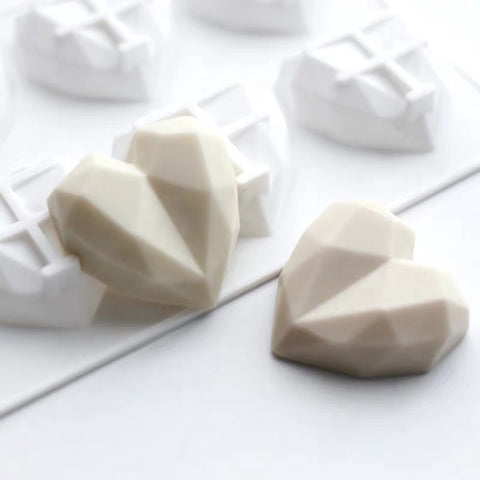 Molde Corazón Diamante Chico 8 Cavidades