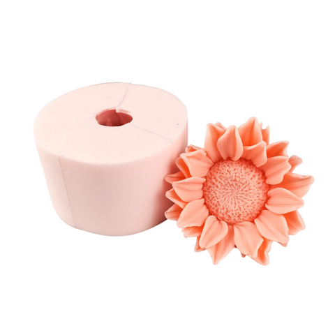 Molde de Silicón Profesional Girasol 3D para Vela