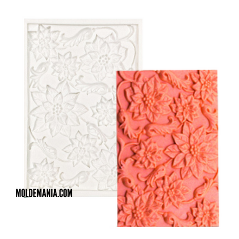 Molde Textura Floral para Fondant