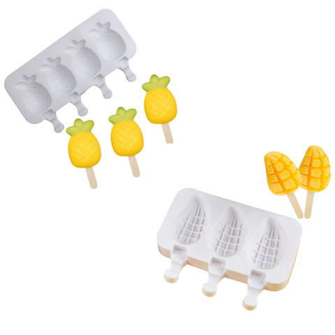 Moldes para Paletas de Frutas Mango y Piña