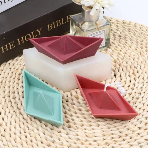 Molde Barco de papel 3D para Vela