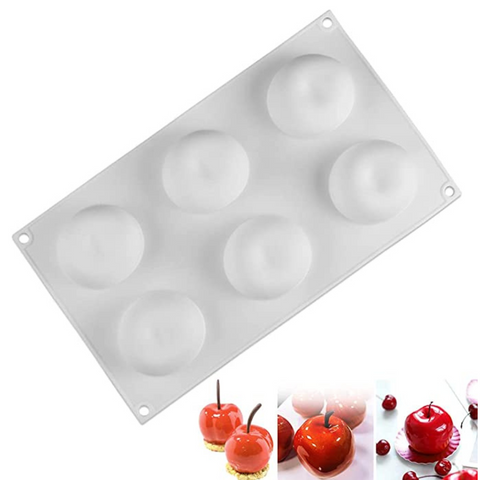 Molde de Silicón 6 Manzanas Grandes en 3D